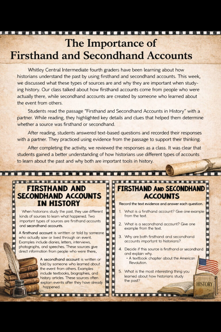 The Importance of Firsthand and Secondhand Accounts in History